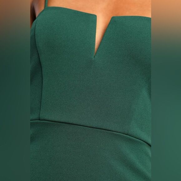 Lulus Finding the One Forest Green Mermaid Maxi Dress Size XL NEW - Picture 4 of 12